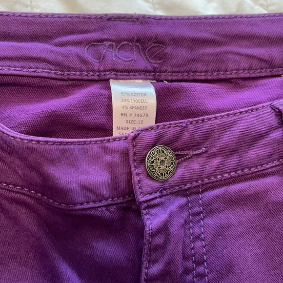 Cache Purple Pants Size 12 - Picture 3 of 5